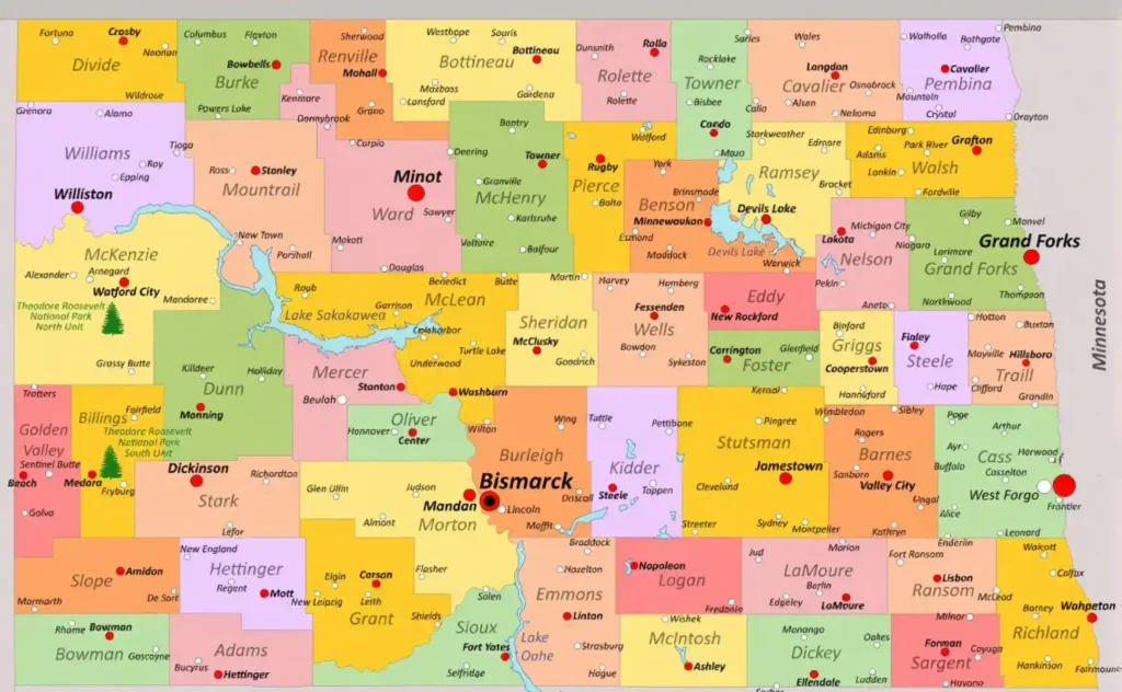 Locations We Serve, North Dakota